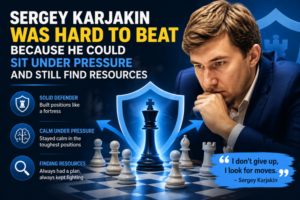 Sergey Karjakin is known as one of the toughest defenders of his generation. His FIDE profile lists him as a grandmaster who earned the GM title in 2003.