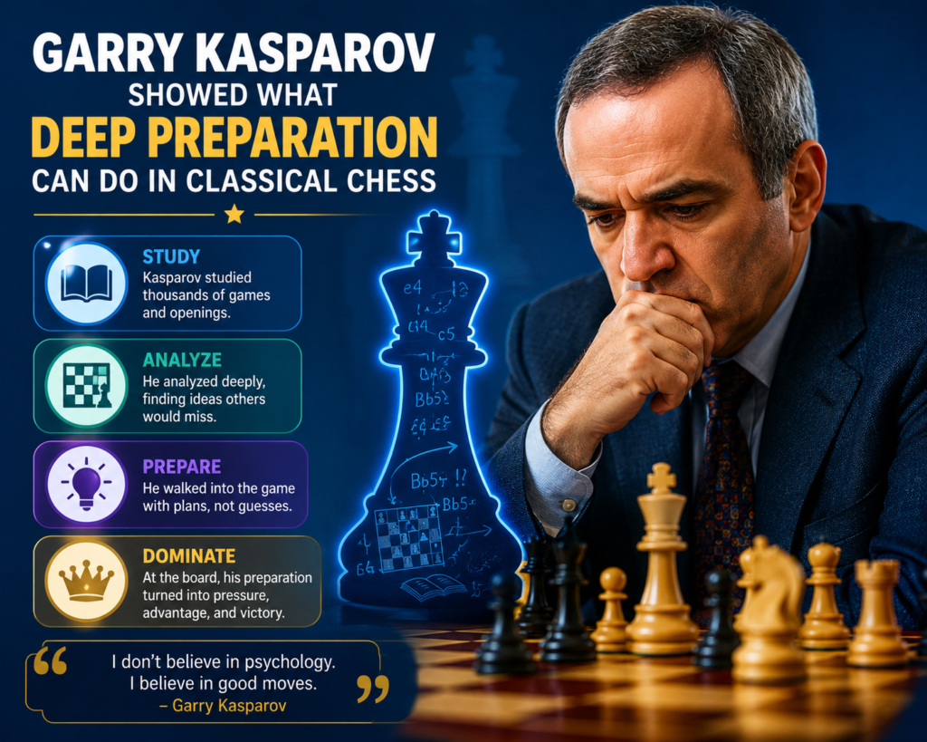 Before Carlsen, many people saw Garry Kasparov as the greatest classical player ever. His energy, opening work, and will to win changed top-level chess. He became world champion in 1985 after defeating Anatoly Karpov, and Chess.com’s champion list places his classical reign from 1985 to 2000.