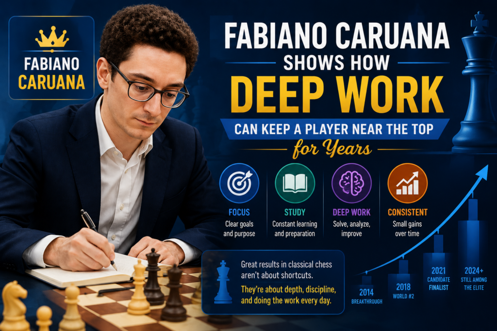 Fabiano Caruana is one of the strongest classical players of the modern age. He challenged Magnus Carlsen for the world championship in 2018, and all twelve classical games in that match were drawn before Carlsen won the rapid tiebreaks. That alone shows how hard Caruana was to beat in slow chess.