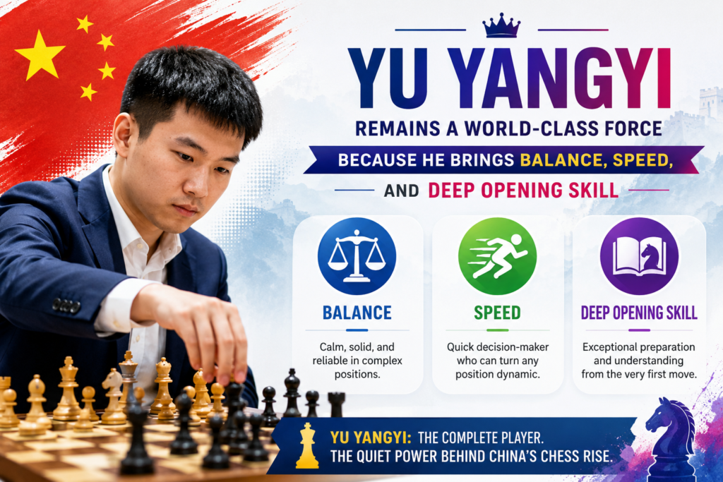 Yu Yangyi is one of those players who may not always get as much attention as Ding Liren or Wei Yi, but serious chess fans know how strong he is. He has been a top Chinese grandmaster for years, and he still belongs in any serious list of the best chess players in China right now.