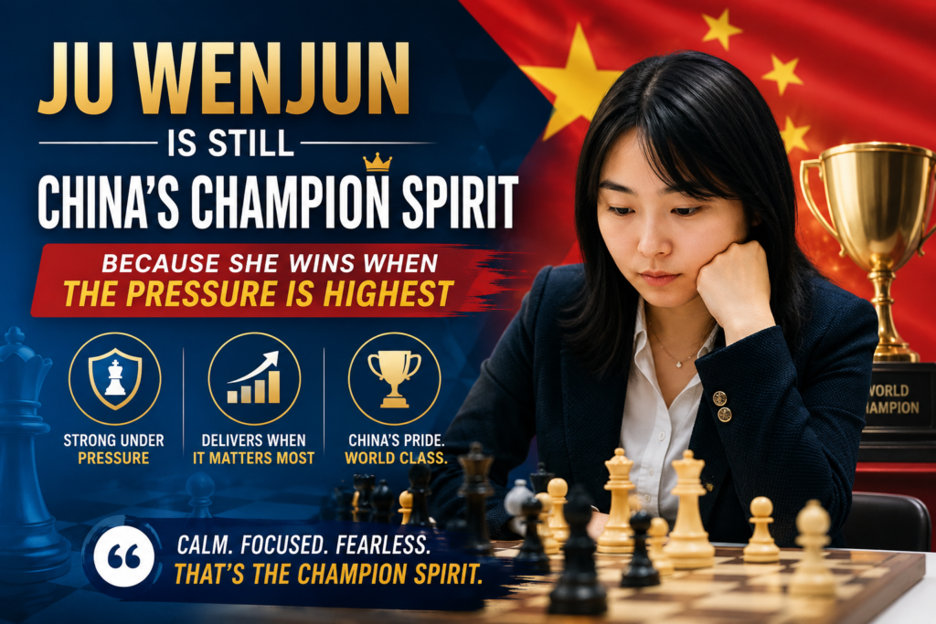 Ju Wenjun is one of the biggest names in world chess today. She is not just a strong Chinese player. She is the reigning women’s world champion, and her 2025 title defense was a clear statement. In the official 2025 Women’s World Championship results, Ju defeated Tan Zhongyi by 6.5 to 2.5.