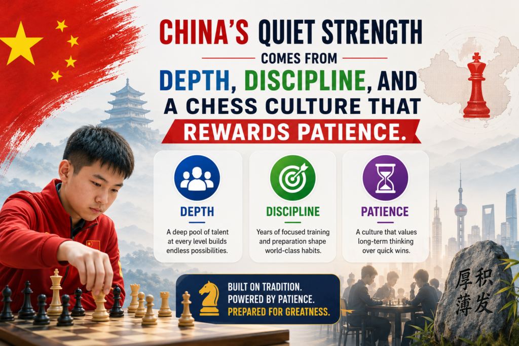 Wei Yi, Ding Liren, Yu Yangyi, Wang Hao, Bu Xiangzhi, Lu Shanglei, Hou Yifan, Ju Wenjun, Lei Tingjie, Zhu Jiner, Tan Zhongyi, Bai Jinshi, and Xue Haowen all show different parts of the same bigger picture.