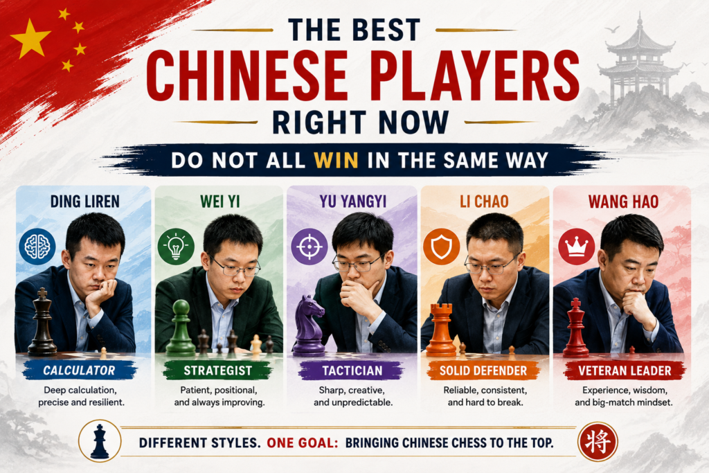 One easy mistake is to speak about “Chinese chess style” as if every player is the same. That is not true. Wei Yi, Ding Liren, Hou Yifan, Ju Wenjun, Yu Yangyi, and the rest all have different chess voices. Some are sharper. Some are steadier. Some are better in long pressure games. Some are scary when the clock is low.