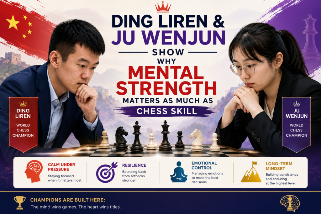 Ding Liren and Ju Wenjun are different players, but they teach a shared lesson. At the highest level, chess is not only about finding good moves. It is also about staying steady when the game feels heavy.