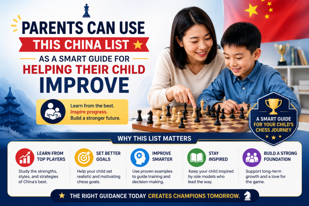 This article is not only a ranking. It is also a tool. Parents can use this list to understand what kind of chess growth their child may need next. A child who attacks too early can learn from Wei Yi’s timing.