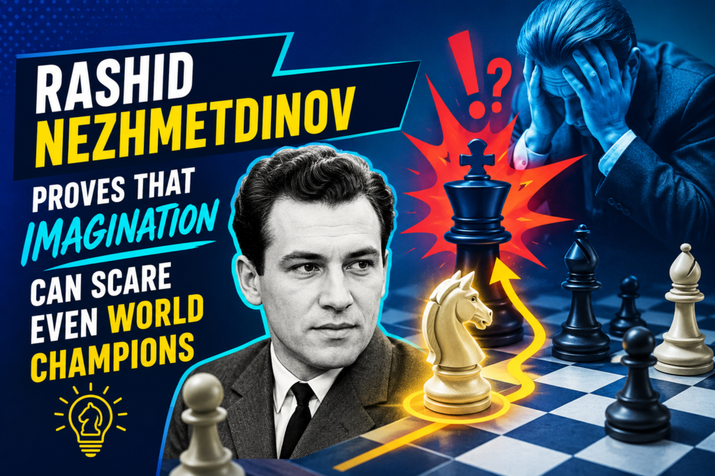 Rashid Nezhmetdinov may not be as famous as Fischer, Tal, or Kasparov, but chess lovers know his name with great respect. He was one of the most creative attacking players in history. His games are full of sacrifices that look impossible at first.