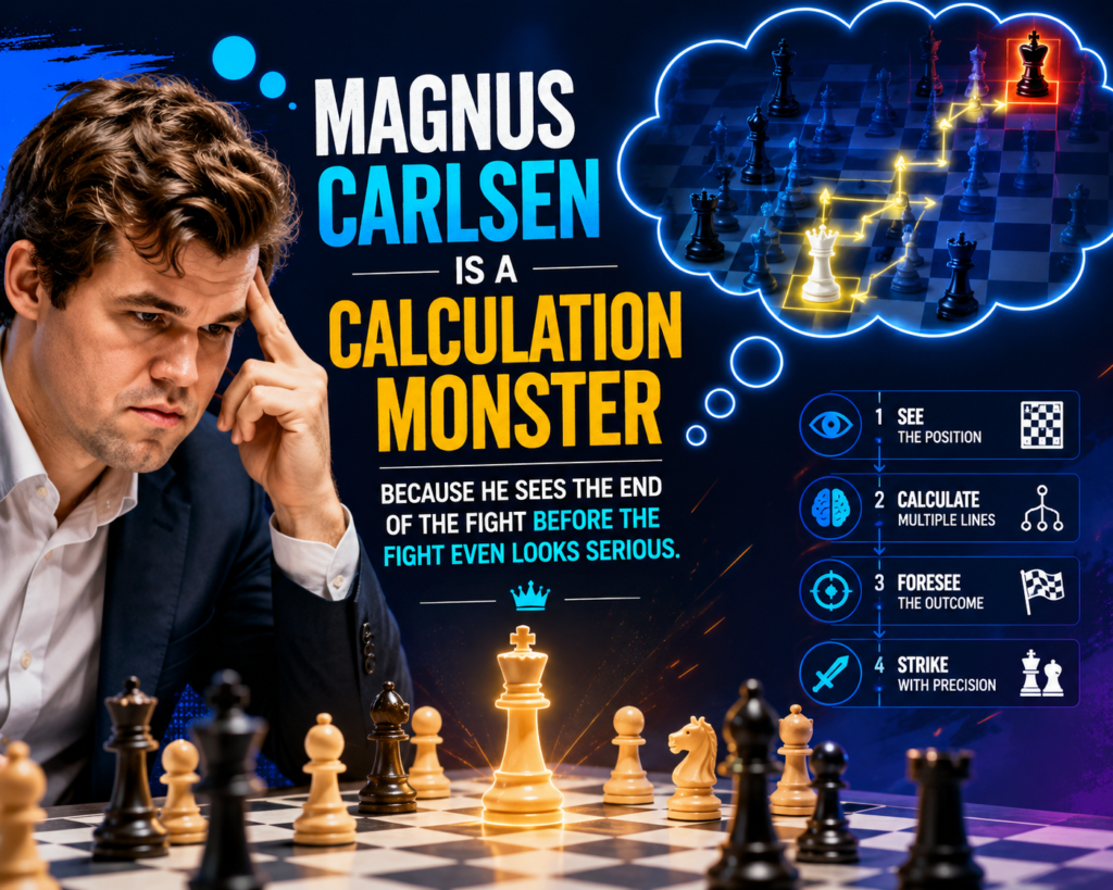 Magnus Carlsen does not always look like a player who is trying to win with fireworks. That is what makes him so scary. He can take a small edge, even a tiny one, and turn it into a long problem that never stops.