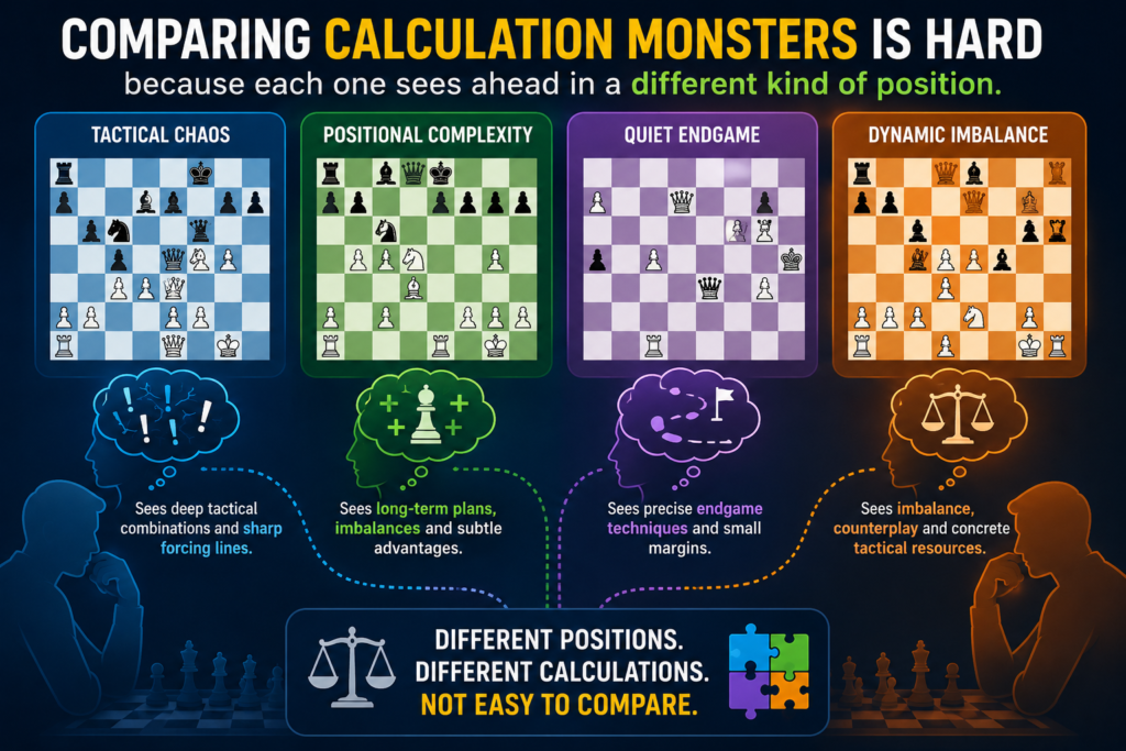 When people ask, “Who sees the most moves ahead?” they usually want one name. They want a clear winner. But chess is not that simple. A player may calculate deeper in attacks, while another may calculate better in endgames.
