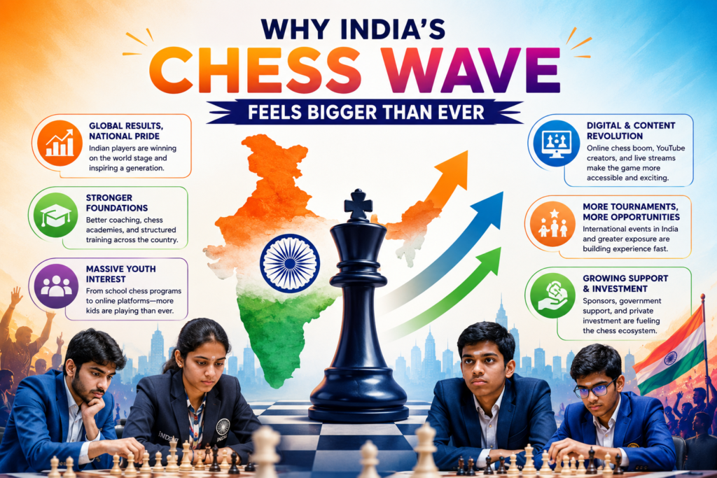 Indian chess is in a rare place right now. The country has a world champion, several young stars near the very top, and a strong group of women players who are making deep runs in the biggest events. That mix matters because it means India is not depending on one hero anymore. It has a full wave.