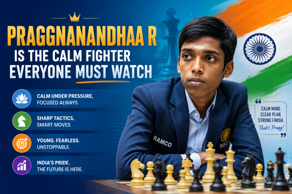 Praggnanandhaa R, often called Pragg, is one of the most loved Indian chess players because his style feels calm, clean, and mature. He became known very young, but what makes him special now is that he is not only a child star anymore. He is a serious elite player.