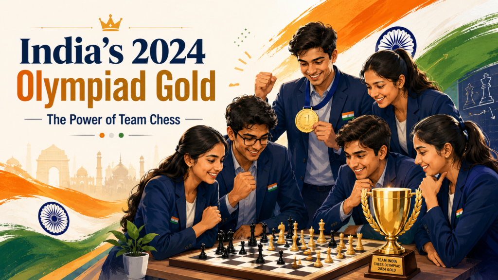 The 2024 Chess Olympiad was a major moment for India. The open team won gold, and the women’s team also won gold. That double win showed the world that Indian chess was not only about individual stars. It was about a full system working together.