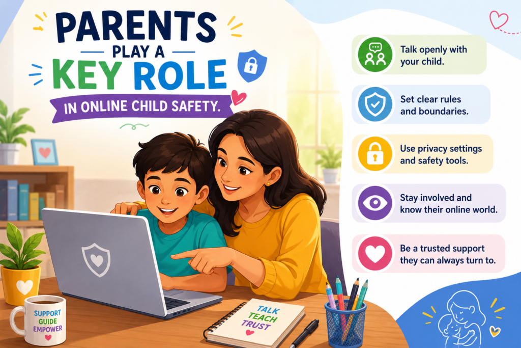 No online platform can replace a parent’s role. A safe learning space works best when the platform, teacher partner, child, and parent all play their part. The parent does not need to act like a police officer. The parent simply needs to stay close enough to notice how the child feels.