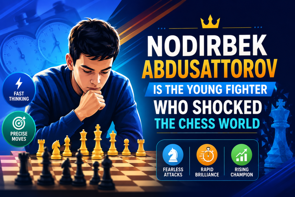 Nodirbek Abdusattorov gave the chess world one of its great rapid surprises. He was only 17 when he became World Rapid Champion in 2021. That kind of win is not normal. To do it, a player needs talent, courage, and a very strong mind under pressure.