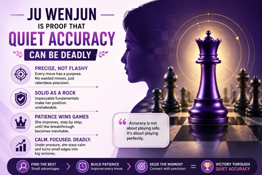 Ju Wenjun is one of the most successful women chess players of the modern era. She has been a leading classical player for many years, but she has also shown great strength in faster time controls. Her style is often calm and practical. 