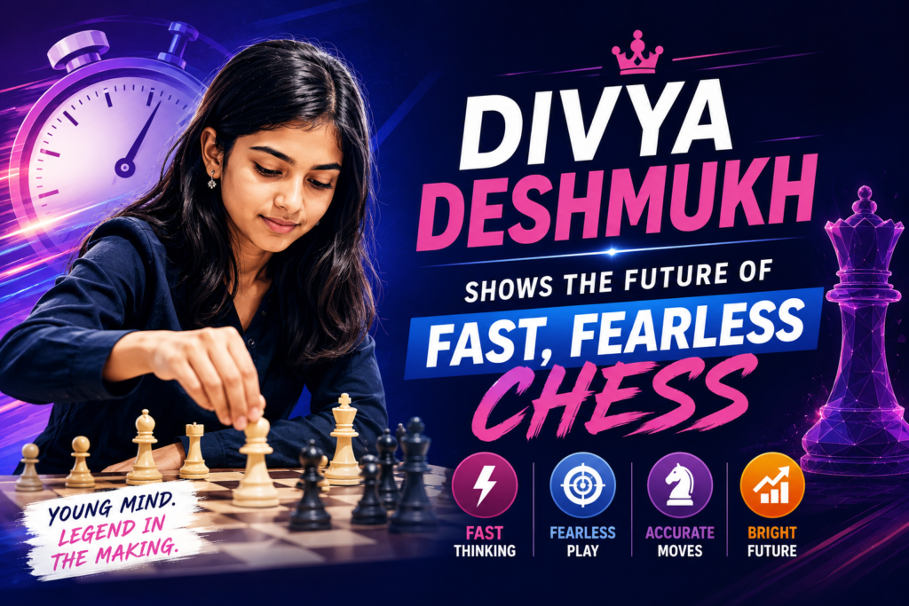 Divya Deshmukh is one of the bright young names in Indian chess. She has shown that the next generation is ready to fight anyone, even the biggest names. Her rise is exciting because she plays with courage, but also with growing maturity. That mix is exactly what rapid chess needs.