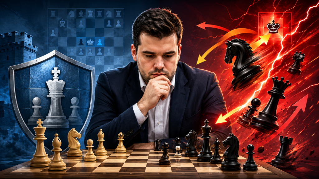 Many people call Ian Nepomniachtchi an attacker, and that is true. But it is not the whole truth. He is also dangerous because he can defend long enough to get his own chances. This matters a lot. A player who only attacks can be stopped. A player who attacks, defends, and then attacks again is much harder to beat.