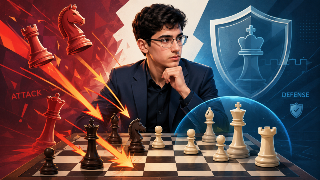 When people talk about sharp players, they often talk only about attacks. But a truly sharp player must defend well too. If you take risks, you must know how to survive danger. Firouzja’s games show this balance. He can attack, but he can also stay alert when the opponent fights back.