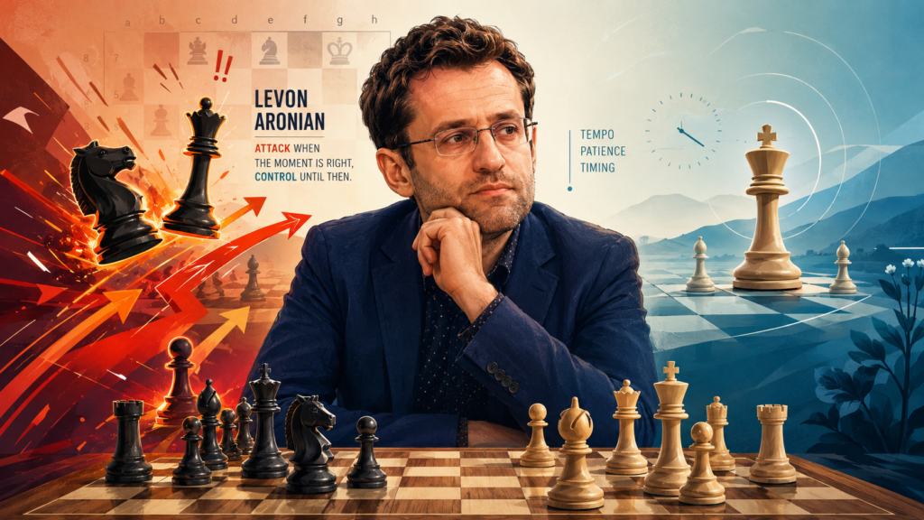 A strange thing happens in many great attacking games. The player who looks most dangerous is not always the player moving fastest. Levon Aronian understands this very well. 