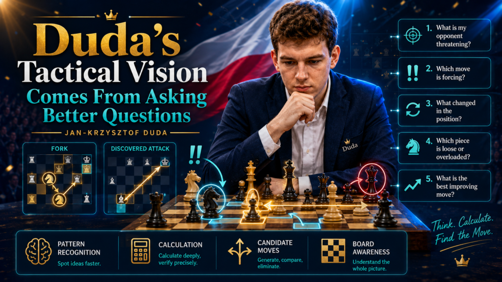 Tactics are the most exciting part of chess for many kids. A surprise fork can win a queen. A discovered attack can feel like magic. A sacrifice can make the whole board come alive. But the best tactical players are not just lucky. They ask better questions.