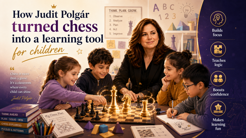 One of the most inspiring parts of Judit’s work after elite chess is her focus on children and education. Through her foundation and learning projects, she has helped show that chess can teach far more than checkmate.