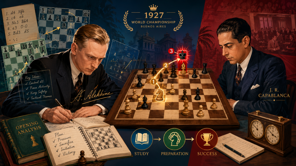 The 1927 world championship match is one of the most important stories in chess history. Before the match, Capablanca was seen as the smooth genius. He made chess look clean and easy. He rarely lost.