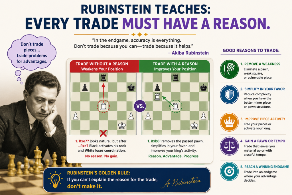 Many young players trade pieces because it feels safe. They see a bishop that can take a knight, so they take it. They see queens facing each other, so they swap queens. Sometimes this is fine. But often, a trade changes the whole game in a way the child did not plan.