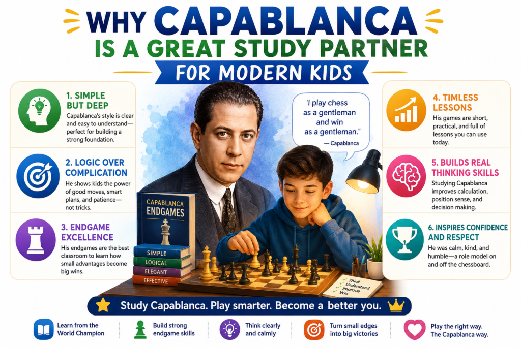 Today’s children have many ways to learn chess. They can watch videos, solve online puzzles, play games, and use apps. That is helpful, but it can also become noisy. Too much chess content can make learning feel scattered.