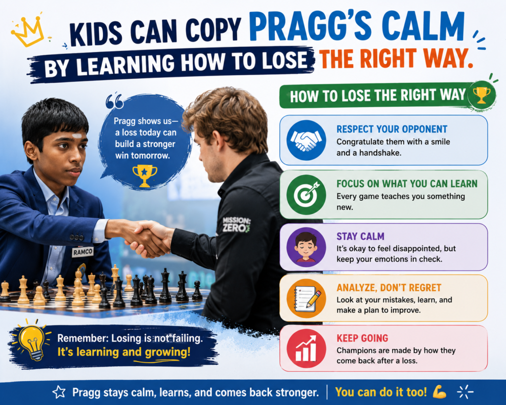 Every parent wants their child to win. That is natural. But in chess, losing well may be one of the most important skills a child can learn. A child who learns from losses will grow. A child who gets scared of losses may stop trying hard things.