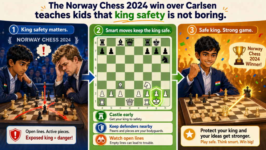 Praggnanandhaa’s first classical win over Carlsen came at Norway Chess 2024. Chess.com reported that this was the first time Pragg had beaten Carlsen in classical chess, and the win also made him the tournament leader after that round. 