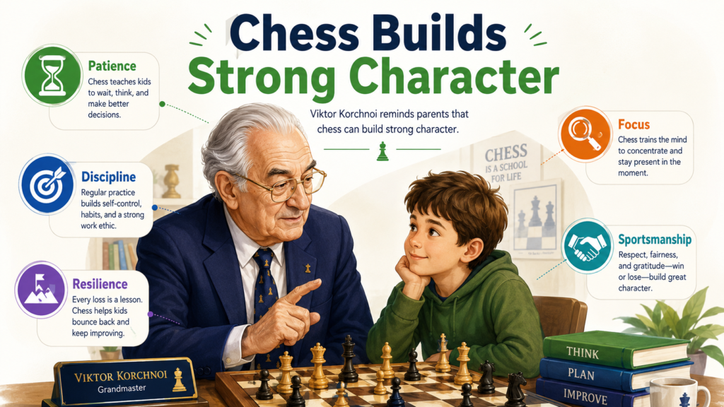 That is a good reason. But after some time, many parents see something bigger. Chess can shape how a child thinks, waits, chooses, and handles pressure. Viktor Korchnoi’s life is a strong example of this bigger value.