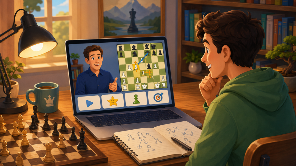 Eric Rosen is an International Master who shares chess videos that are often friendly, light, and easy to enjoy. His YouTube channel says his content is family friendly and made for players of all levels, with videos on openings, gambits, tactics, and strategy.