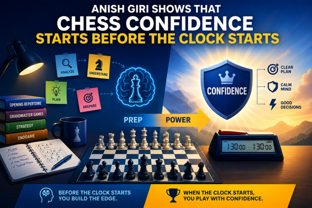 Anish Giri’s chess story is not the story of a player who just “sees everything.” It is the story of a player who builds a road before he walks on it. That is the big lesson. Many kids think strong chess players are born with magic in their heads.