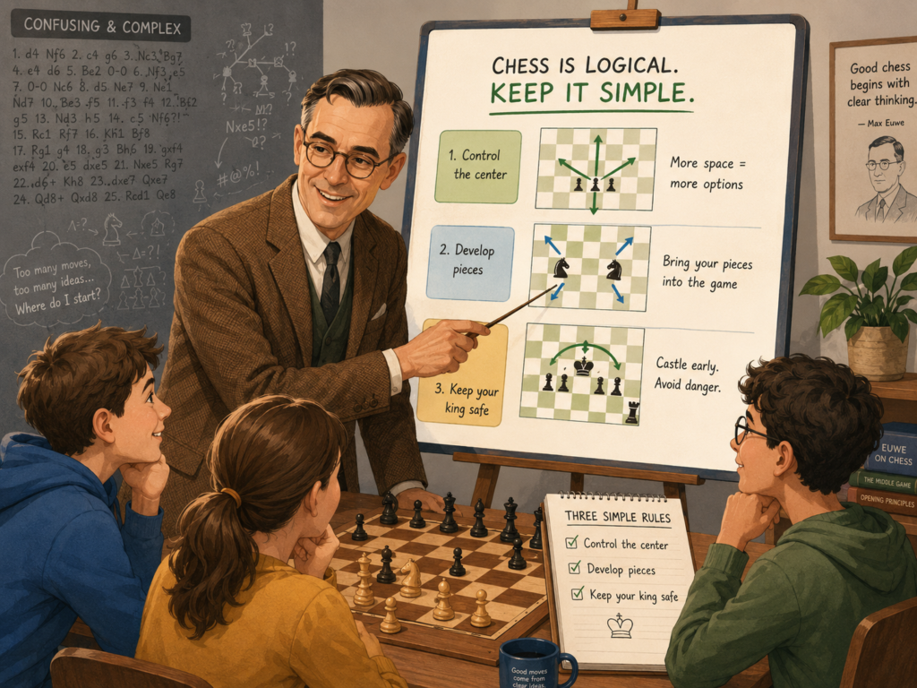 Max Euwe was not only a World Champion. He was also a writer, teacher, and chess leader. He wrote many chess books and helped make chess ideas easier to study. Later, he served as FIDE president from 1970 to 1978, which shows how much trust the chess world placed in him beyond his playing career.