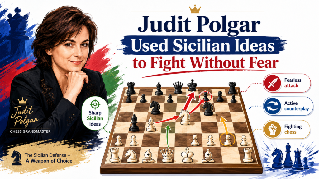 Judit Polgar is one of the greatest attacking players in chess history. She played with courage, energy, and a clear will to win. Her games are a treasure for students who want to learn how to fight strong players without fear.