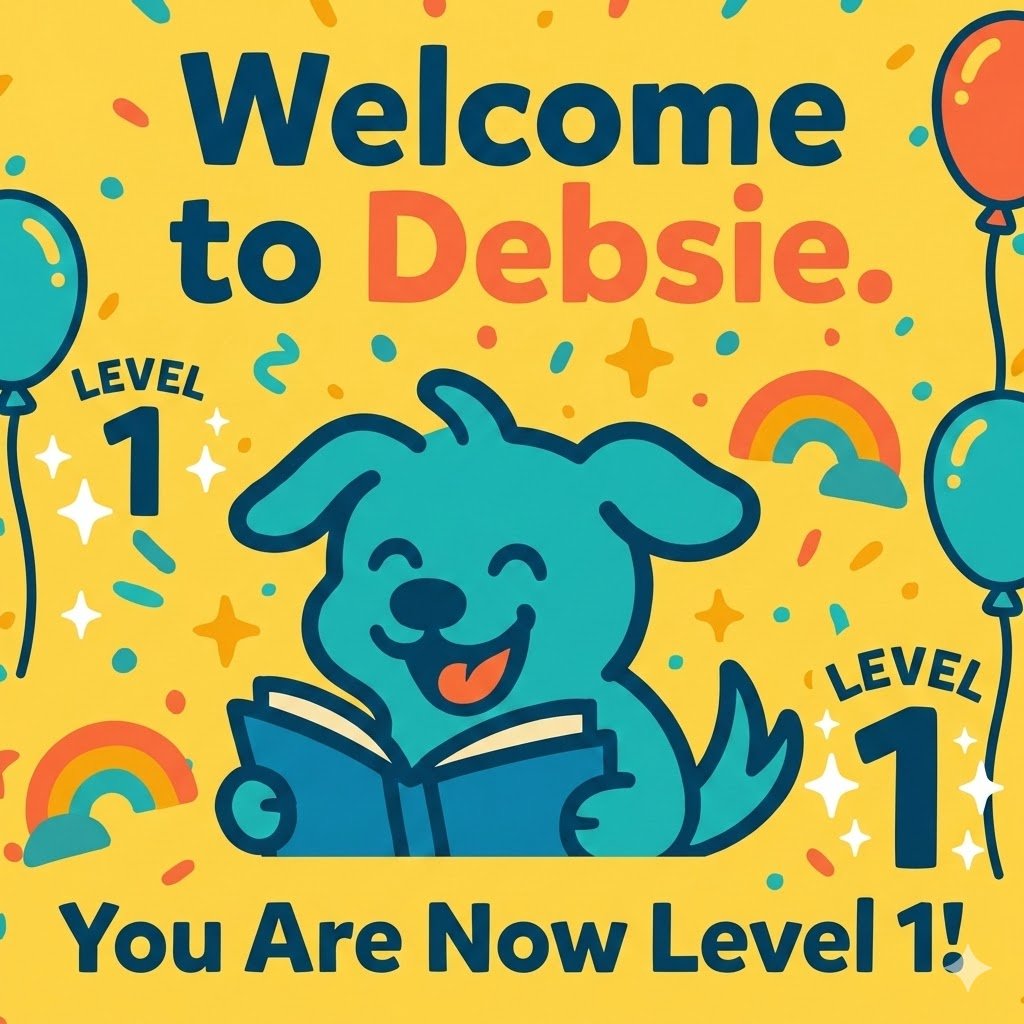 Welcome to Debsie. You are now Level 1!