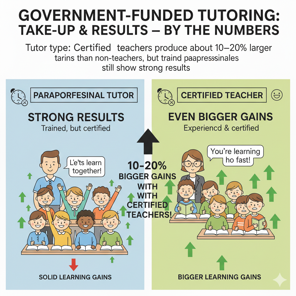 Use certified teachers as lead tutors for the hardest cases and for the first two weeks of a new cycle. In that window, they set the bar, diagnose needs, and model the routine. Pair each lead with two or three paraprofessionals who follow the same playbook.