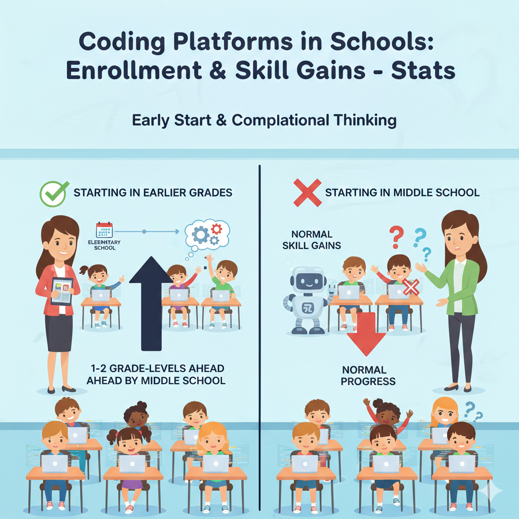 Early coding should feel like building, not like tests. Short block-based tasks work well. Simple projects like making a character move, creating a story, or building a tiny game teach logic without heavy reading or typing. The key is consistency. 