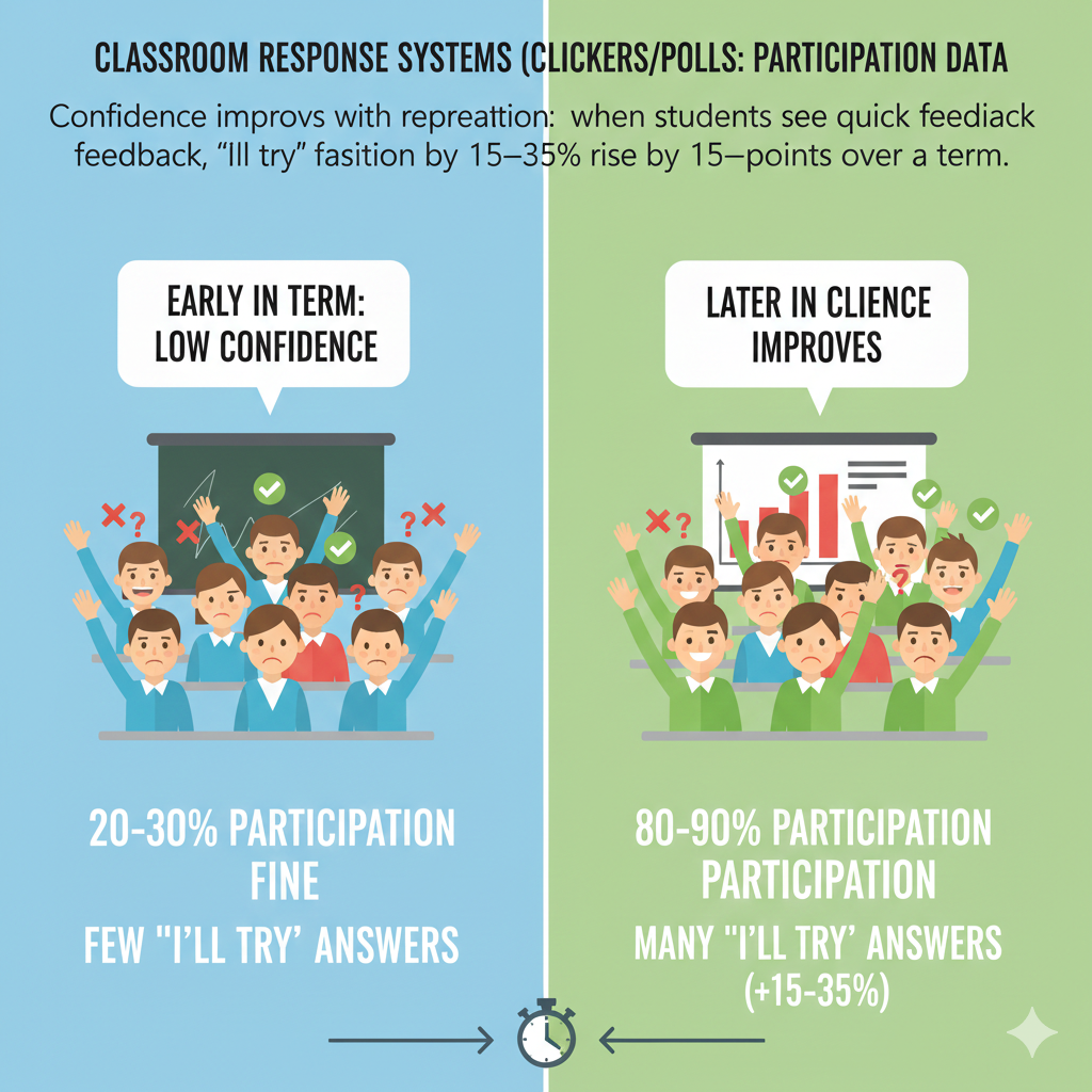 If you want to grow confidence, make feedback immediate. After each poll, show results. Briefly explain the correct reasoning. Keep the tone supportive, not critical.