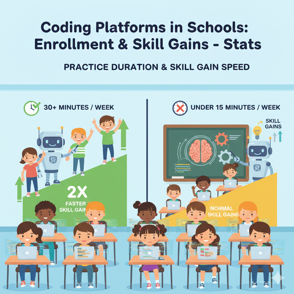 Schools can build this into routines by doing one short platform session plus one short “apply it” task. For example, 15 minutes on the platform and 15 minutes making a tiny game change.
