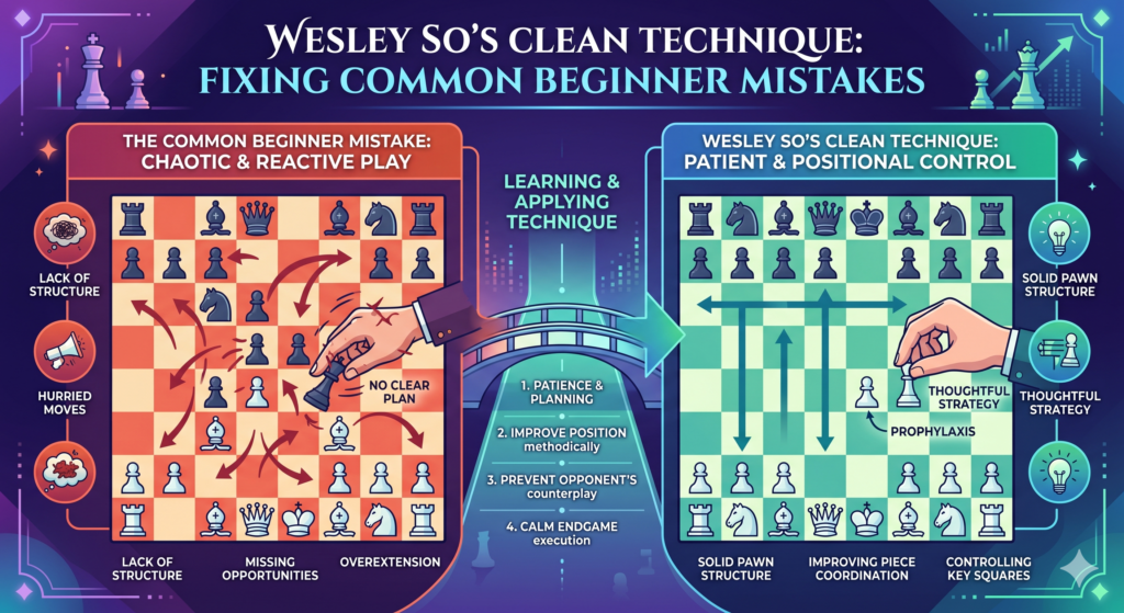 The most common beginner mistake is not always missing a checkmate. It is moving without checking what the other player can do next. A child sees a good move for themselves and plays it right away. Then the opponent wins a piece, gives a fork, or creates a threat the child did not notice.