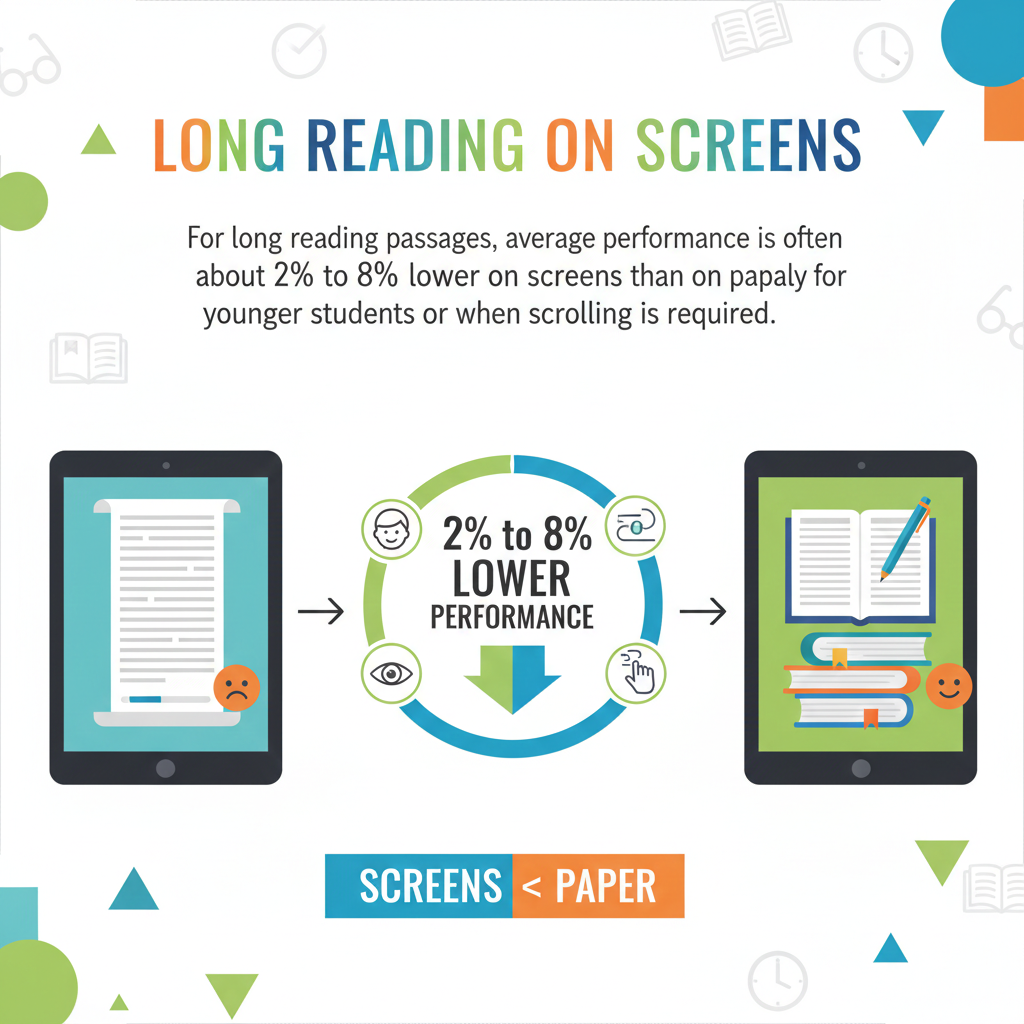 First, reduce scrolling stress during practice. When possible, practice on the same type of device your child will use in school. A laptop screen usually works better than a small phone screen for long text. Next, teach “stop points.”