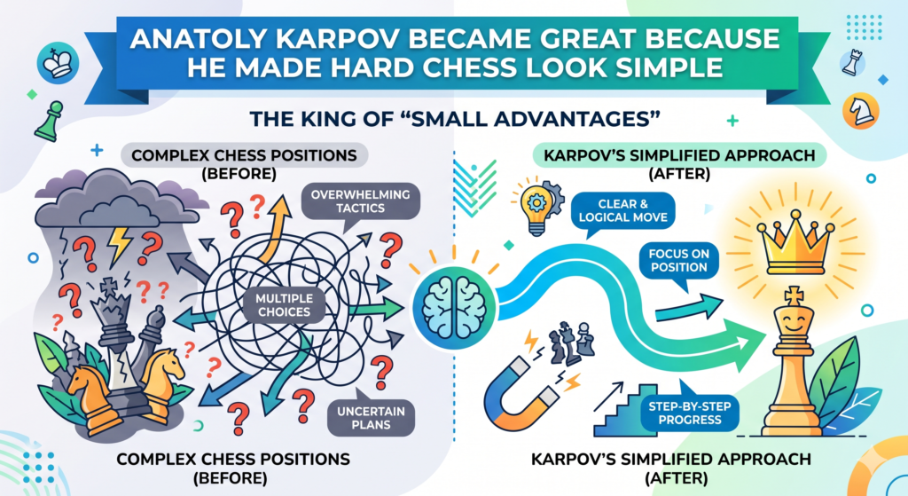 Karpov’s story is not just about trophies. It is about a way of thinking. He was born in Zlatoust, Russia, in 1951, learned chess very young, and grew into one of the most steady champions the game has ever seen.