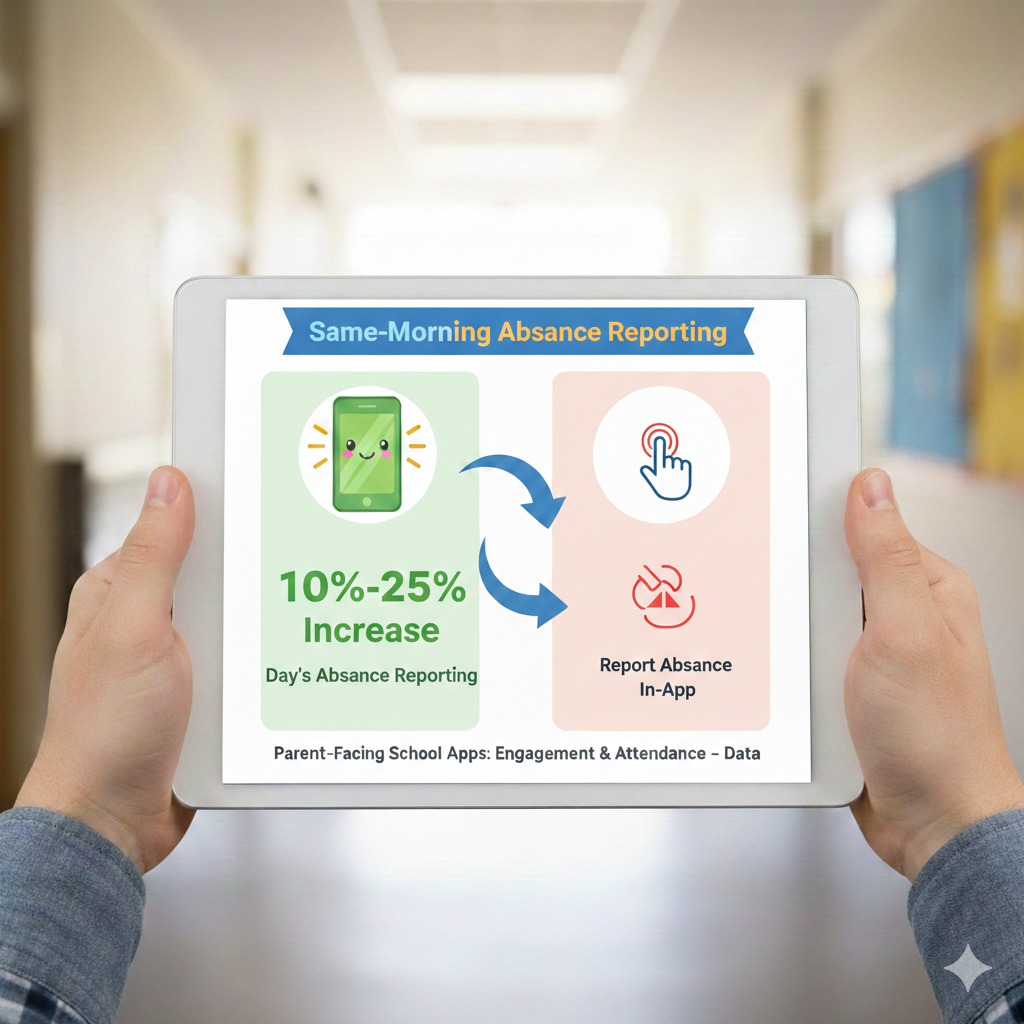 Keep it very short. The best nudges are one idea: “If your child is absent today, please report the reason in the app.” Do not add extra requests. Do not add a long lecture about attendance.