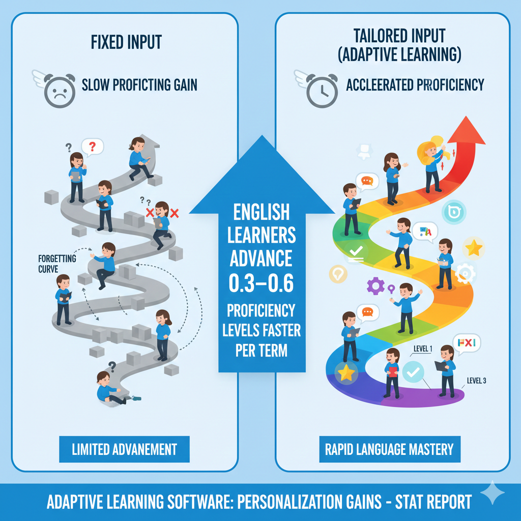 This is not about memorizing long lists. It is about meeting the right language in the right order, using it in short bursts, and hearing quick feedback that guides the next try.