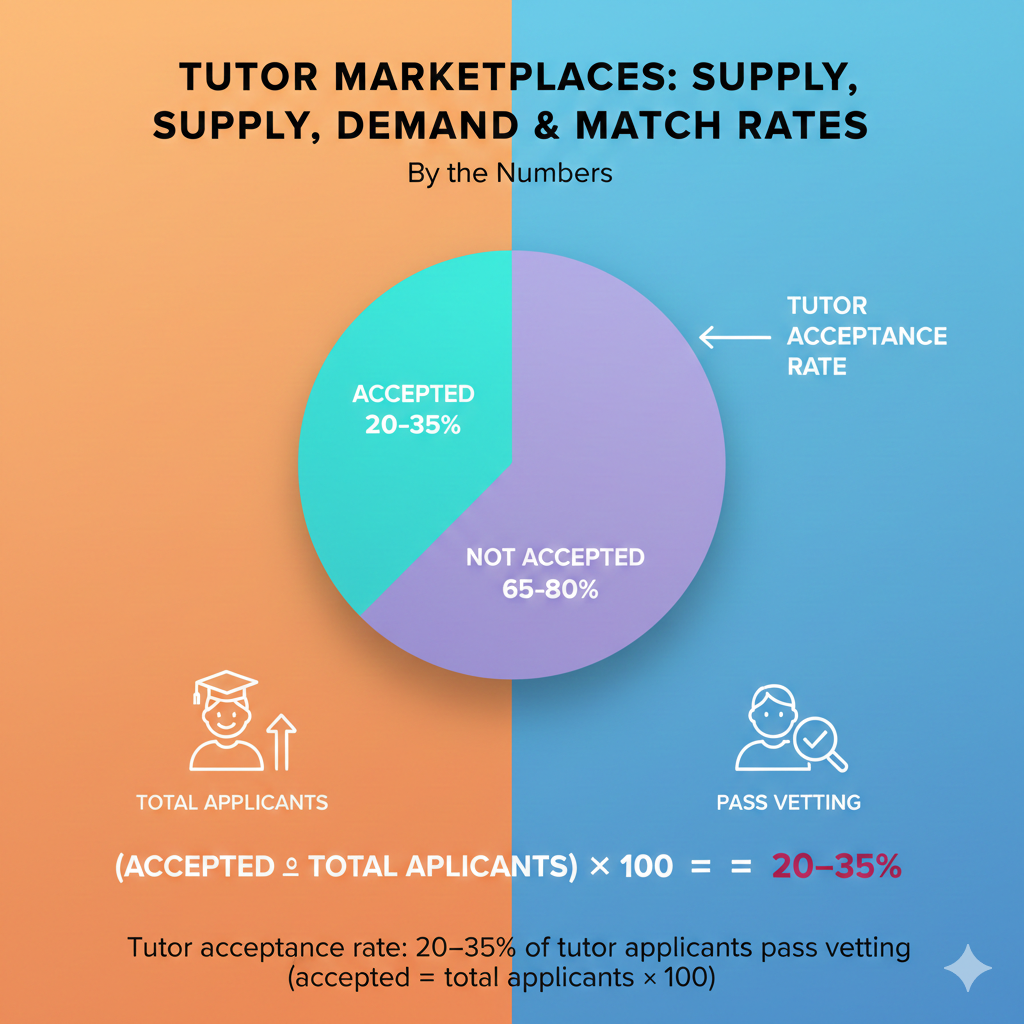 If the acceptance rate is too high, weak tutors slip in. If it is too low, there may not be enough tutors to cover all subjects and time zones. The right balance protects quality without hurting choice. A twenty to thirty five percent pass rate usually means the marketplace runs skills tests, mock lessons, and ID checks.