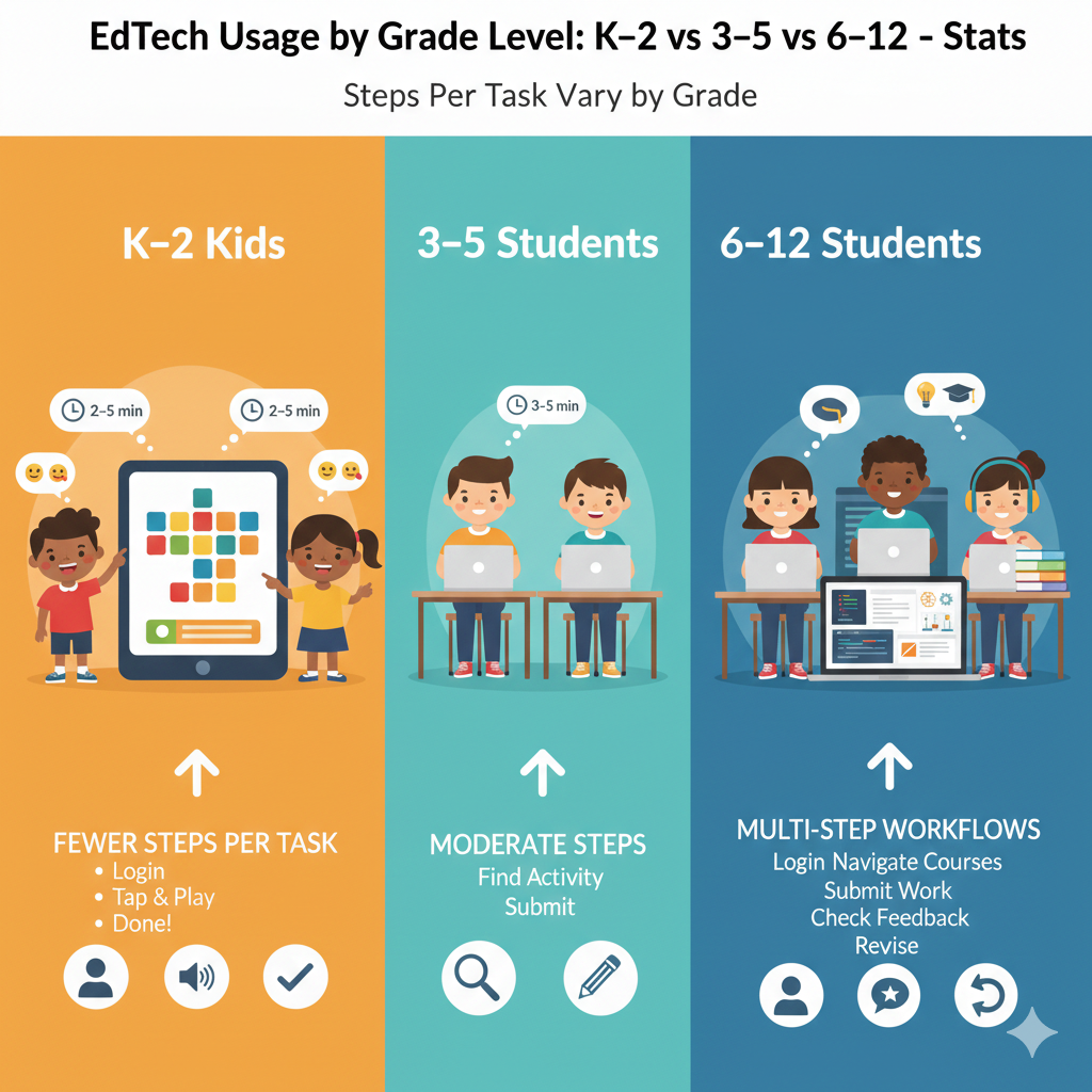 For K–2, reduce friction. Keep logins saved where possible. Use single sign-on if the school provides it. Open the correct activity before the child sits down. Then let the child handle the learning part, not the setup part. 