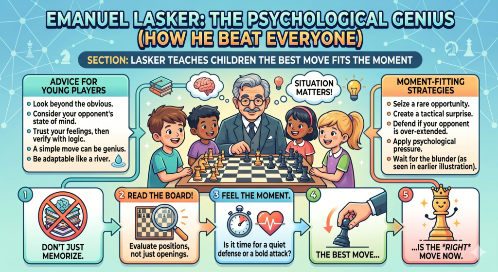 Many young chess players search for the “perfect” move in every position. That sounds good, but it can also make chess feel heavy. A child may sit there thinking, “What if I choose wrong?” This fear can freeze the mind.