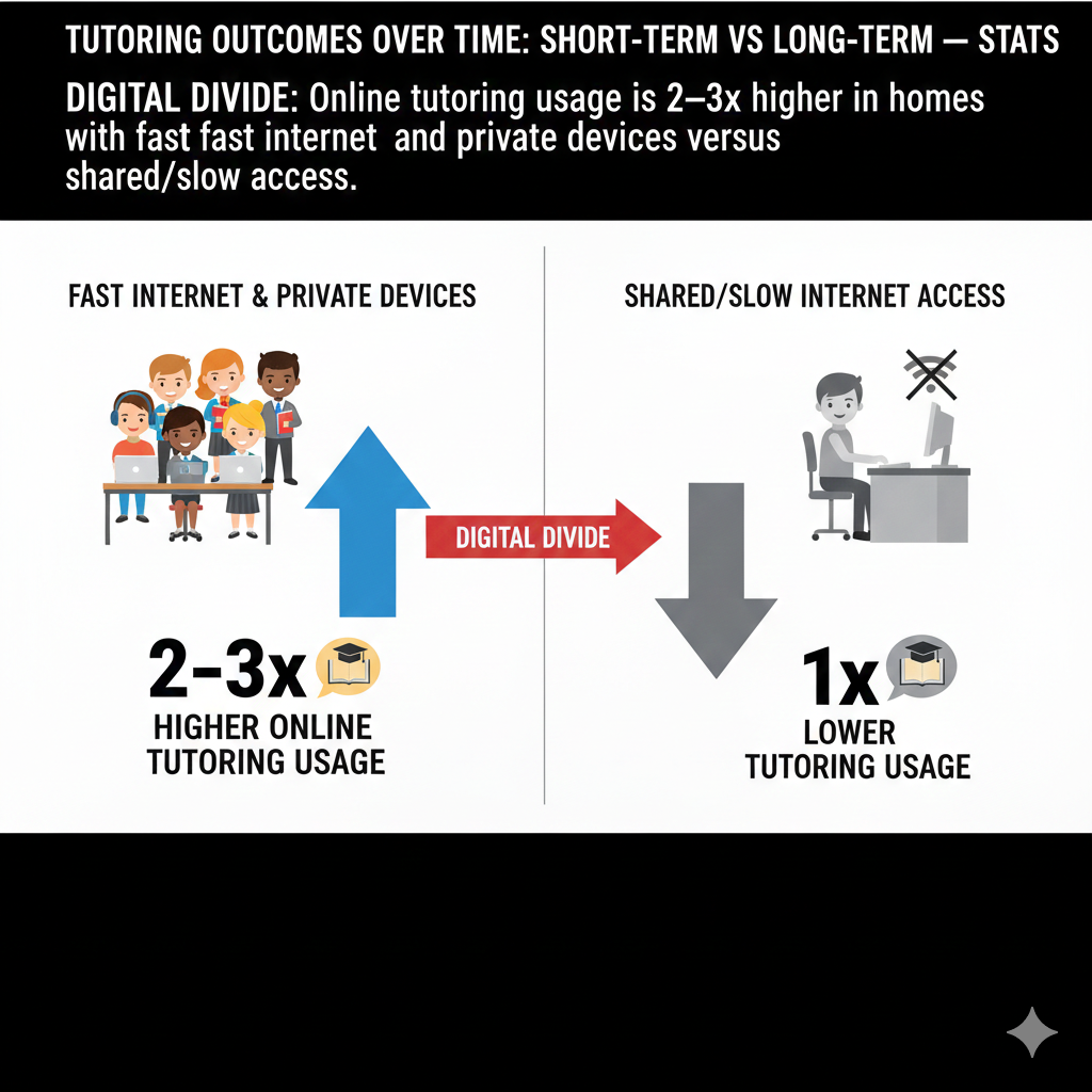 Over weeks, the student with strong access finishes more lessons, receives quicker feedback, and keeps a steady study rhythm. The other student fights the tools, loses time, and feels behind even before the learning starts. This is not about willpower. It is about the pipes and the hardware.