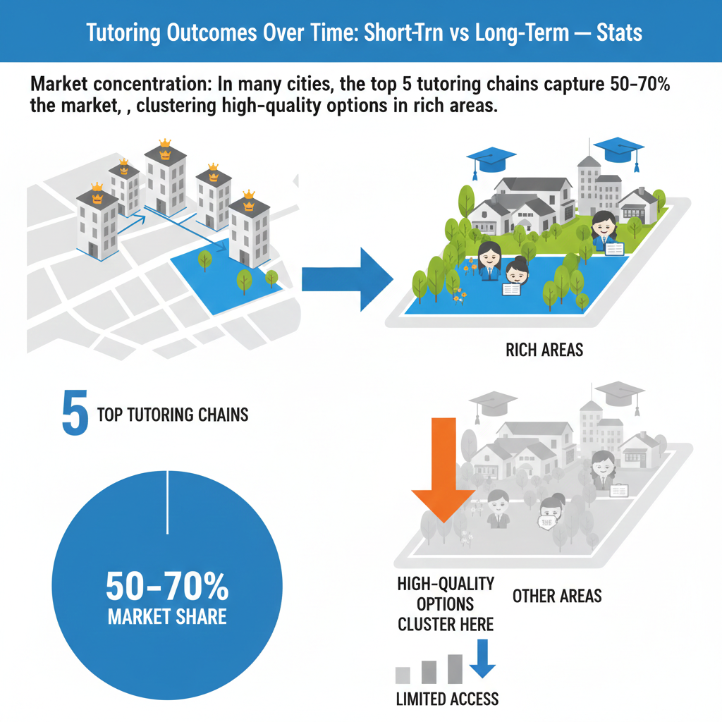 As premium options cluster, teacher talent follows the money, and the local ecosystem in poorer areas gets weaker. The result is a map of opportunity that mirrors income, not need. Even when online options exist, the best small-group mixes, mock exam labs, and drop-in clinics tend to sit close to wealth.