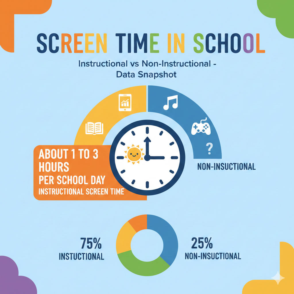 Three hours per day becomes fifteen hours per week. That turns into about sixty hours per month. Over a school year, that can mean hundreds of hours in front of a device for learning alone.